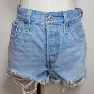 Levi’s 501 High-Rise Button Fly Denim Shorts Size 25 Premium